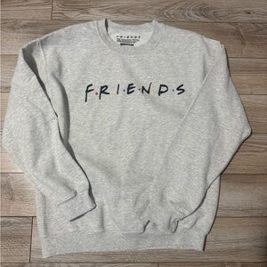 Gray Friends Logo Crewneck Sweater